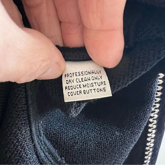 St. John Collection Santana Knit Black Blazer Jacket - Picture 6 of 10